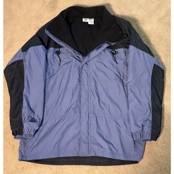 Vintage Nike ACG Jacket Mens Fleece Lined Waterproof Jacket Size Large L EUC - Picture 1 of 9